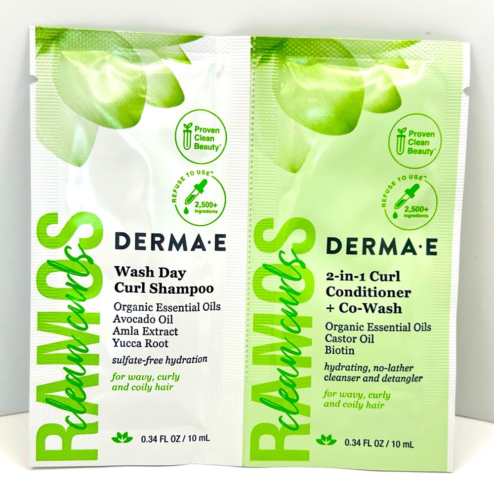 🌺FREE ~ Derma E ~ Wash Day Shampoo & 2 in 1 Conditioner + Co-Wash ~ NEW